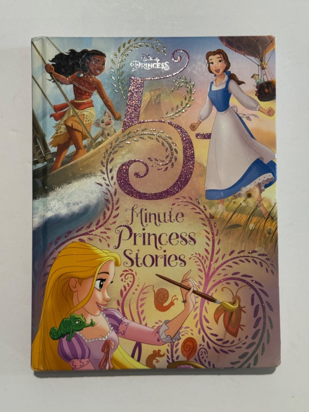 Disney Princess 5-Minute Princess Stories Hardcover Moana Belle Rapunzel Kids